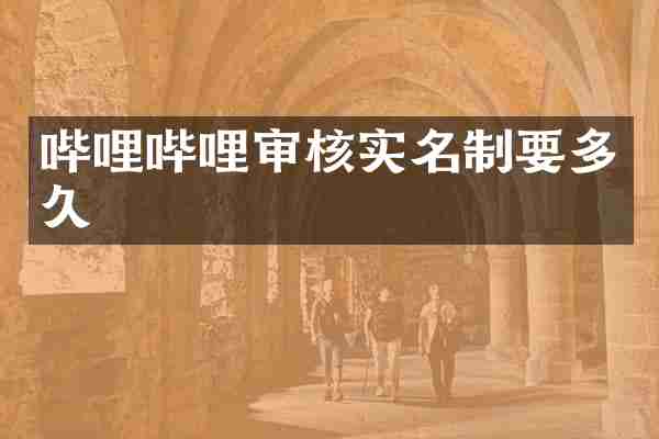 哔哩哔哩审核实名制要多久
