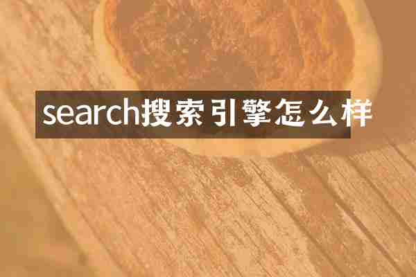 search搜索引擎怎么样