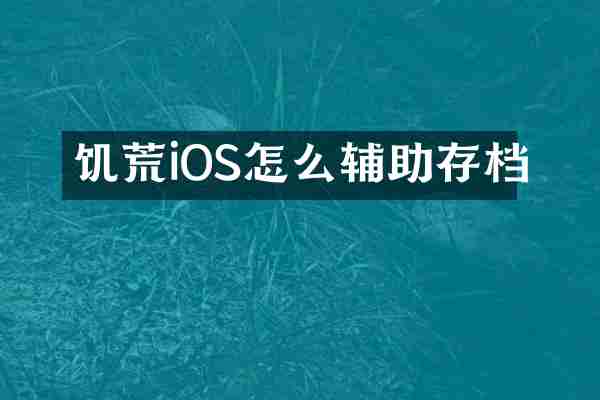 饥荒iOS怎么辅助存档