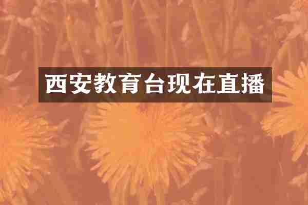 西安教育台现在直播