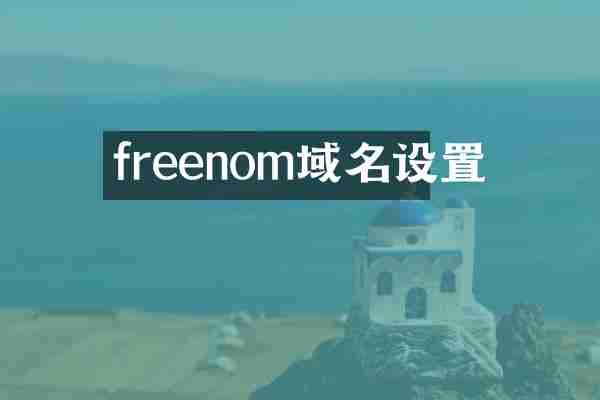 freenom域名设置