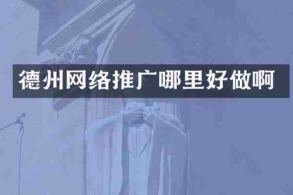 德州网络推广哪里好做啊