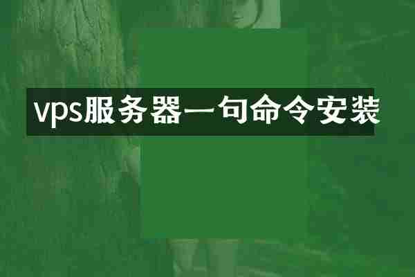 vps服务器一句命令安装