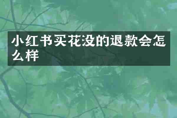 小红书买花没的退款会怎么样