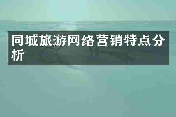 同城旅游网络营销特点分析