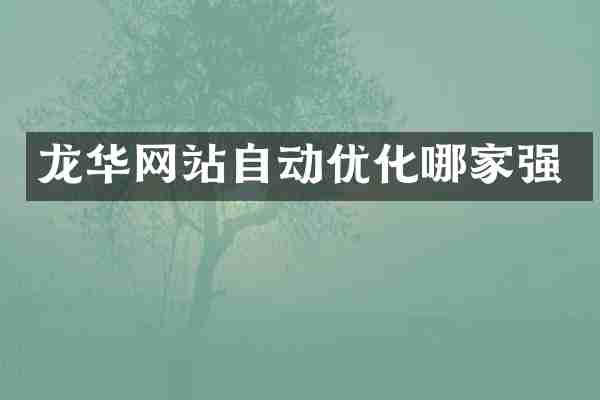 龙华网站自动优化哪家强