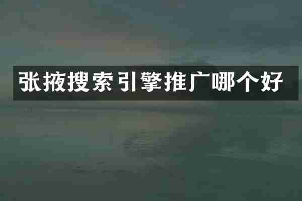 张掖搜索引擎推广哪个好