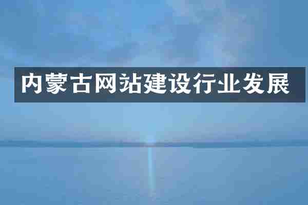 内蒙古网站建设行业发展