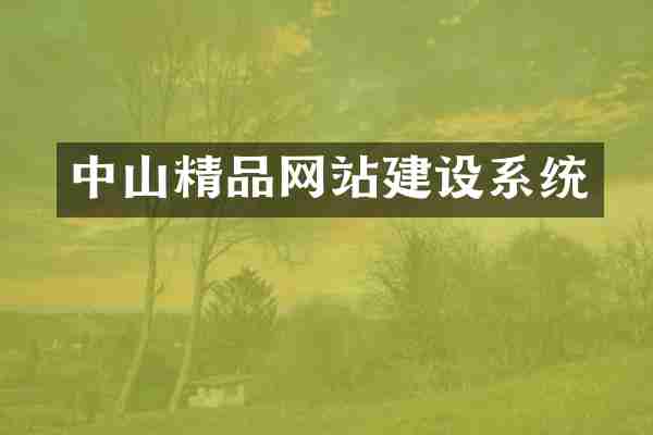 中山精品网站建设系统