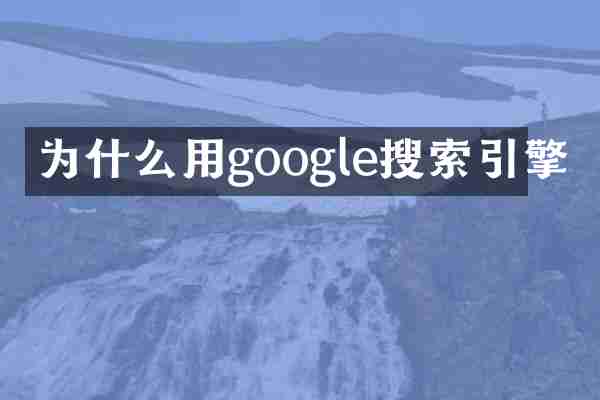 为什么用google搜索引擎