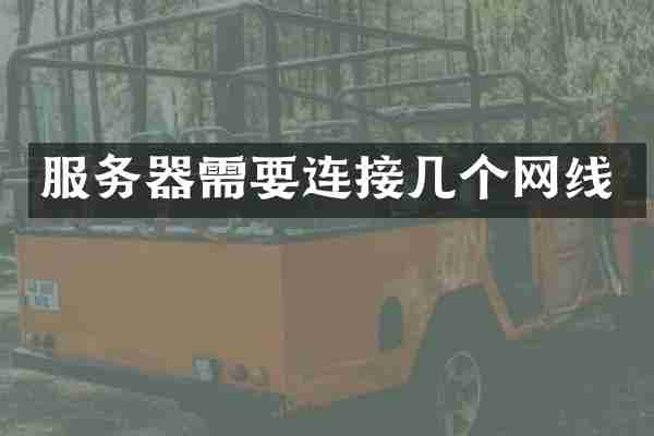 服务器需要连接几个网线