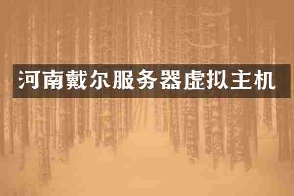 河南戴尔服务器虚拟主机