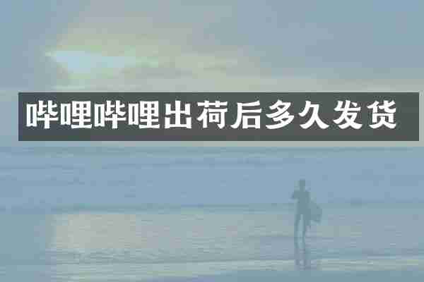 哔哩哔哩出荷后多久发货