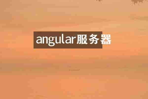angular服务器