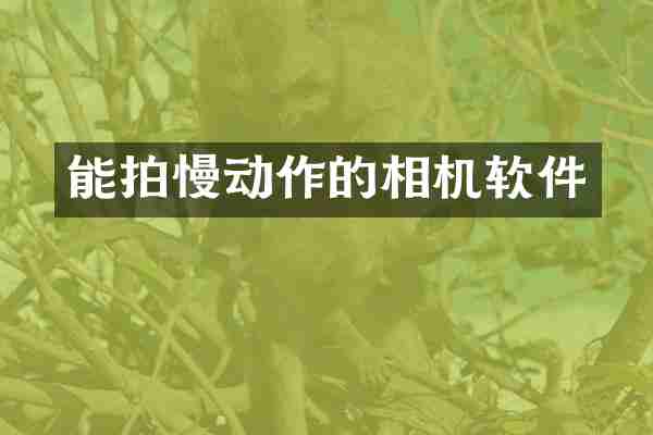 能拍慢动作的相机软件