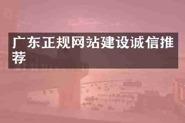 广东正规网站建设诚信推荐