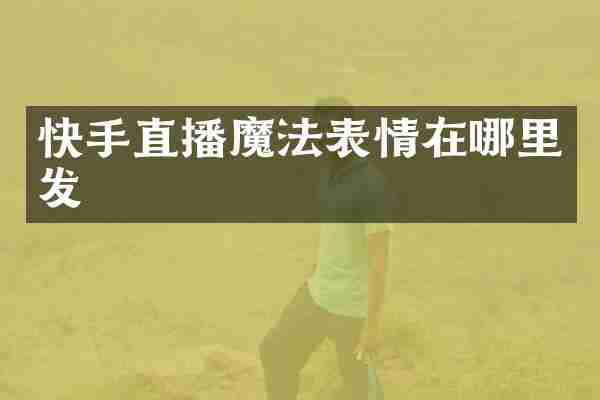 快手直播魔法表情在哪里发