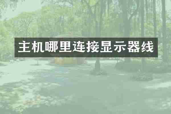 主机哪里连接显示器线
