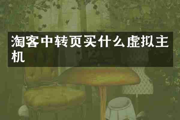 淘客中转页买什么虚拟主机