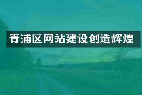 青浦区网站建设创造辉煌