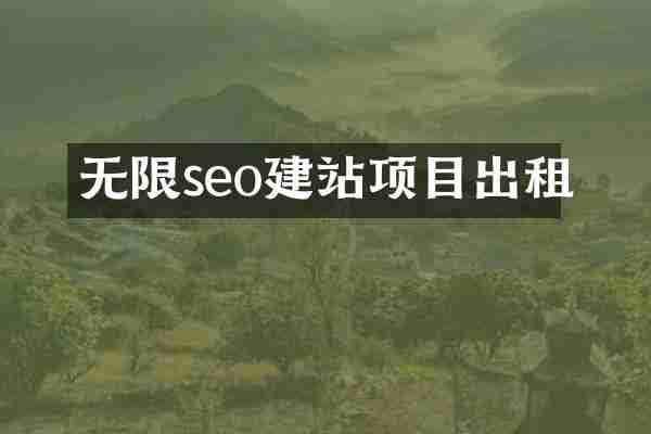 无限seo建站项目出租