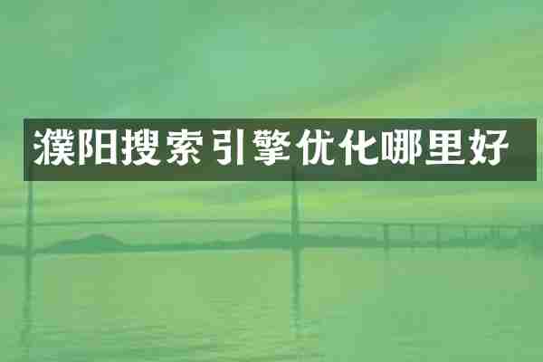 濮阳搜索引擎优化哪里好