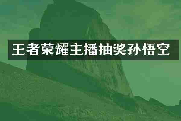 王者荣耀主播抽奖孙悟空