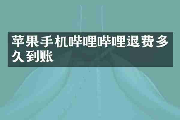 苹果手机哔哩哔哩退费多久到账