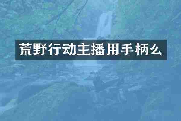 荒野行动主播用手柄么