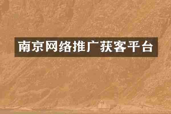南京网络推广获客平台
