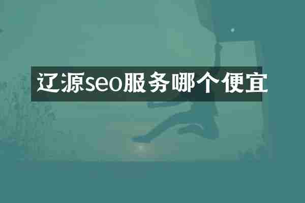 辽源seo服务哪个便宜
