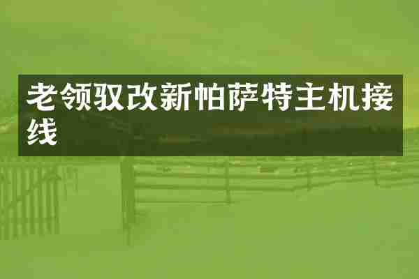 老领驭改新帕萨特主机接线