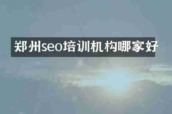 郑州seo培训机构哪家好