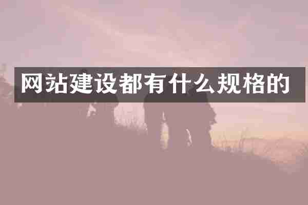 网站建设都有什么规格的