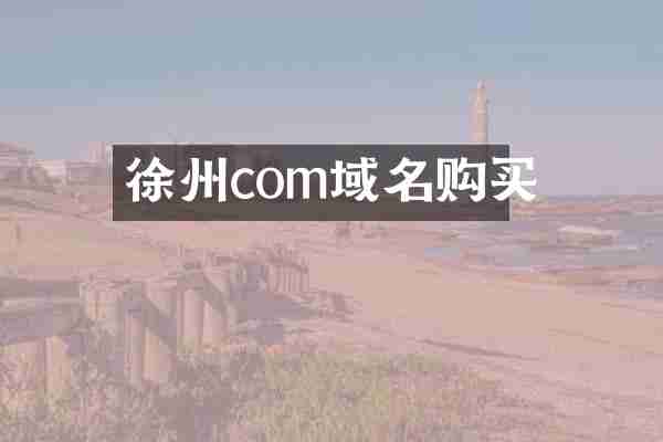 徐州com域名购买