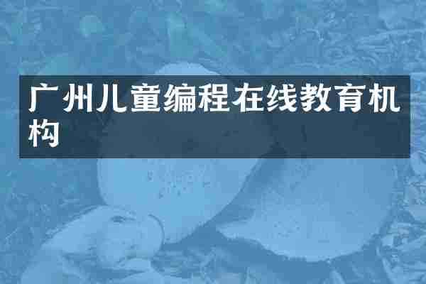 广州儿童编程在线教育机构