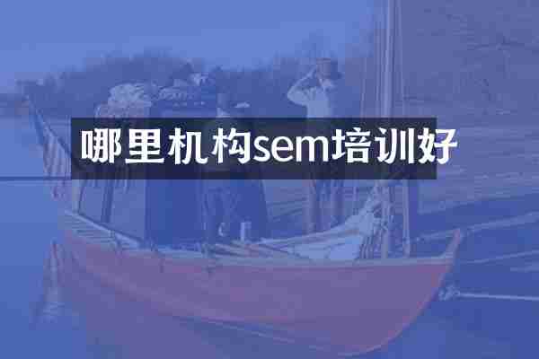 哪里机构sem培训好