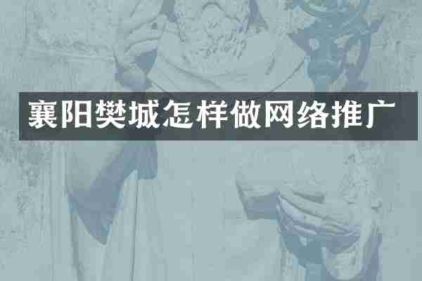 襄阳樊城怎样做网络推广