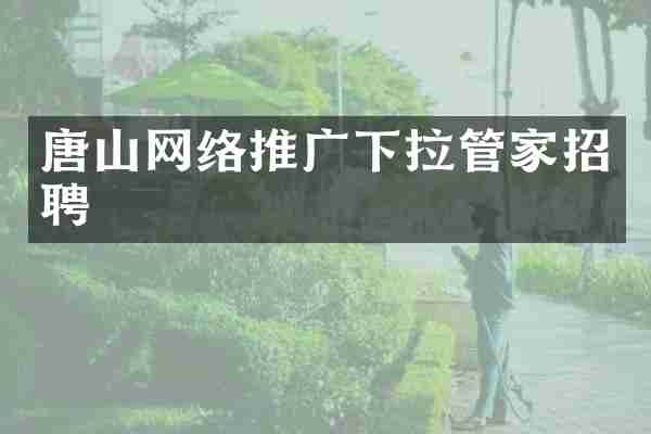 唐山网络推广下拉管家招聘