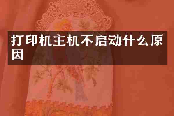 打印机主机不启动什么原因