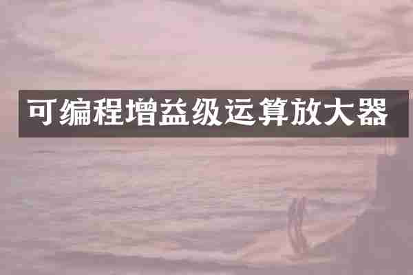 可编程增益级运算放大器