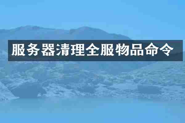 服务器清理全服物品命令