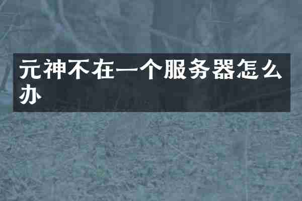 元神不在一个服务器怎么办