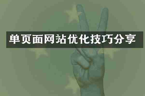单页面网站优化技巧分享