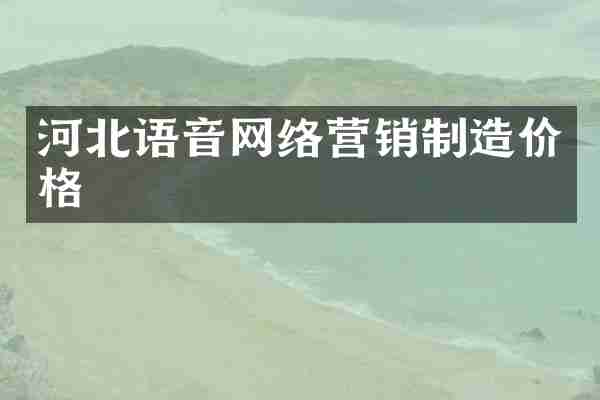 河北语音网络营销制造价格