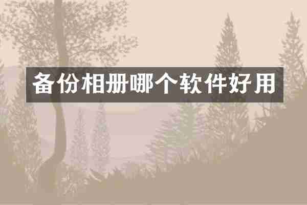 备份相册哪个软件好用