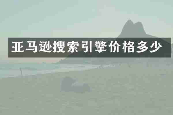 亚马逊搜索引擎价格多少