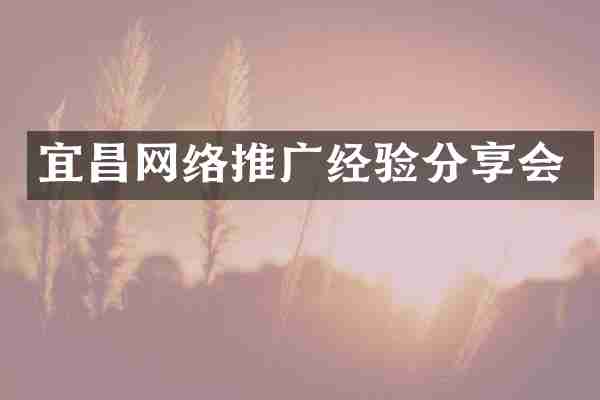 宜昌网络推广经验分享会