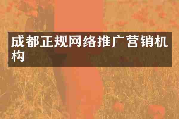 成都正规网络推广营销机构
