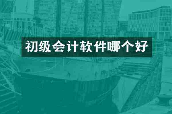 初级会计软件哪个好